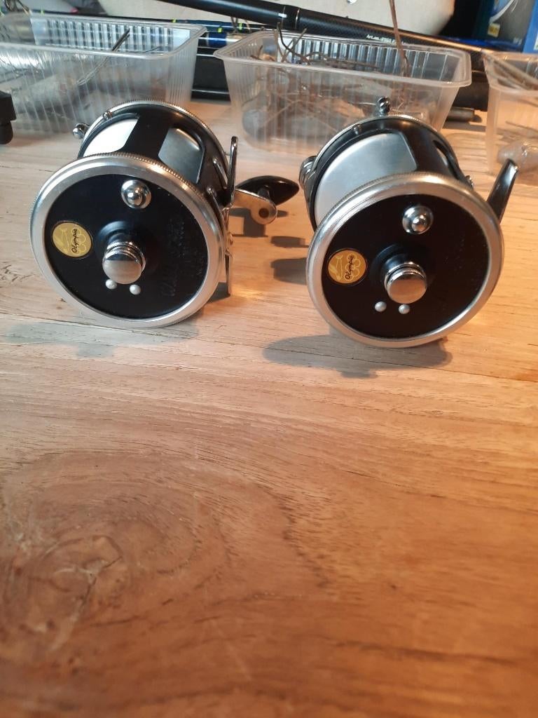 2x Olympic Wave Star no. 50 Reel, Watersport en Boten, Ophalen of Verzenden, Gebruikt, Molen