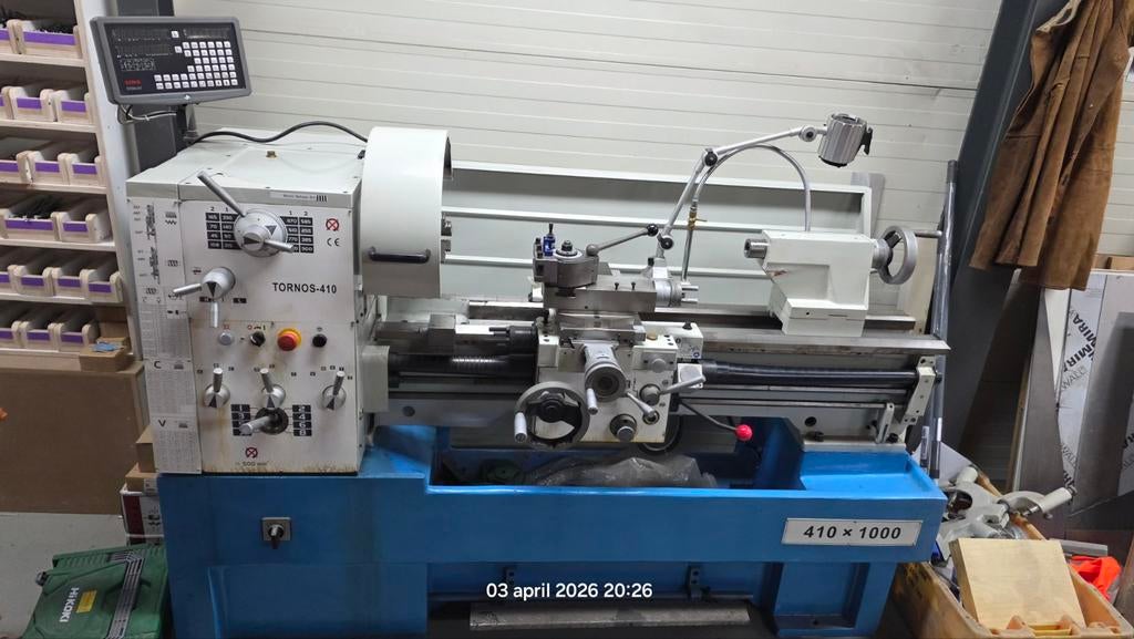 Tornos 410 Draaibank - Metaaldraaibank, Doe-het-zelf en Verbouw, Draaibanken, Ophalen of Verzenden, Gebruikt, Metaaldraaibank