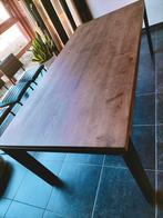 Eiken eettafel Experience 220x100 cm met zwarte poten, Huis en Inrichting, Tafels | Eettafels, Ophalen, 100 tot 150 cm, Modern, Industrieel