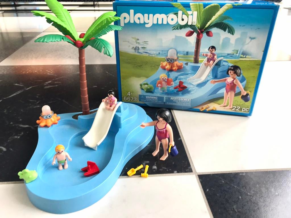 Playmobil Kinderbad met glijbaan - 6673 - met originele doos, Kinderen en Baby's, Speelgoed | Playmobil, Ophalen of Verzenden