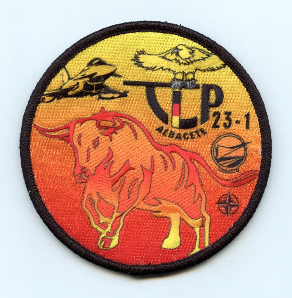 Duitse luchtmacht patch TLG74 TLP23-01 EF2000 Albacete v2, Verzamelen, Ophalen of Verzenden, Luchtmacht, Duitsland, Embleem of Badge