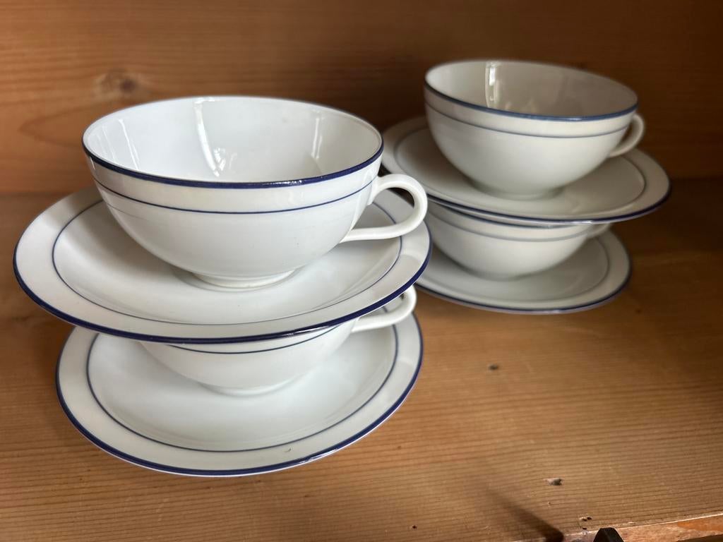 Set van 4 Feldmann Weiden Bavaria kop en schotels, Ophalen of Verzenden