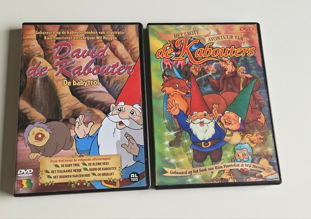2x David de Kabouter, De babytrol en Het grote avontuur, Cd's en Dvd's, Tekenfilm, Alle leeftijden, Overige soorten, Ophalen of Verzenden