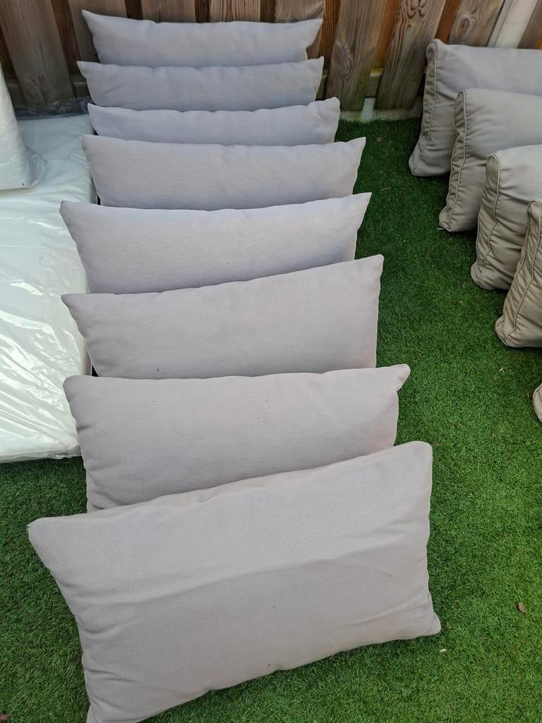 Tuin rugkussens 9x grijs, Tuin en Terras, Tuinmeubel-accessoires, Ophalen