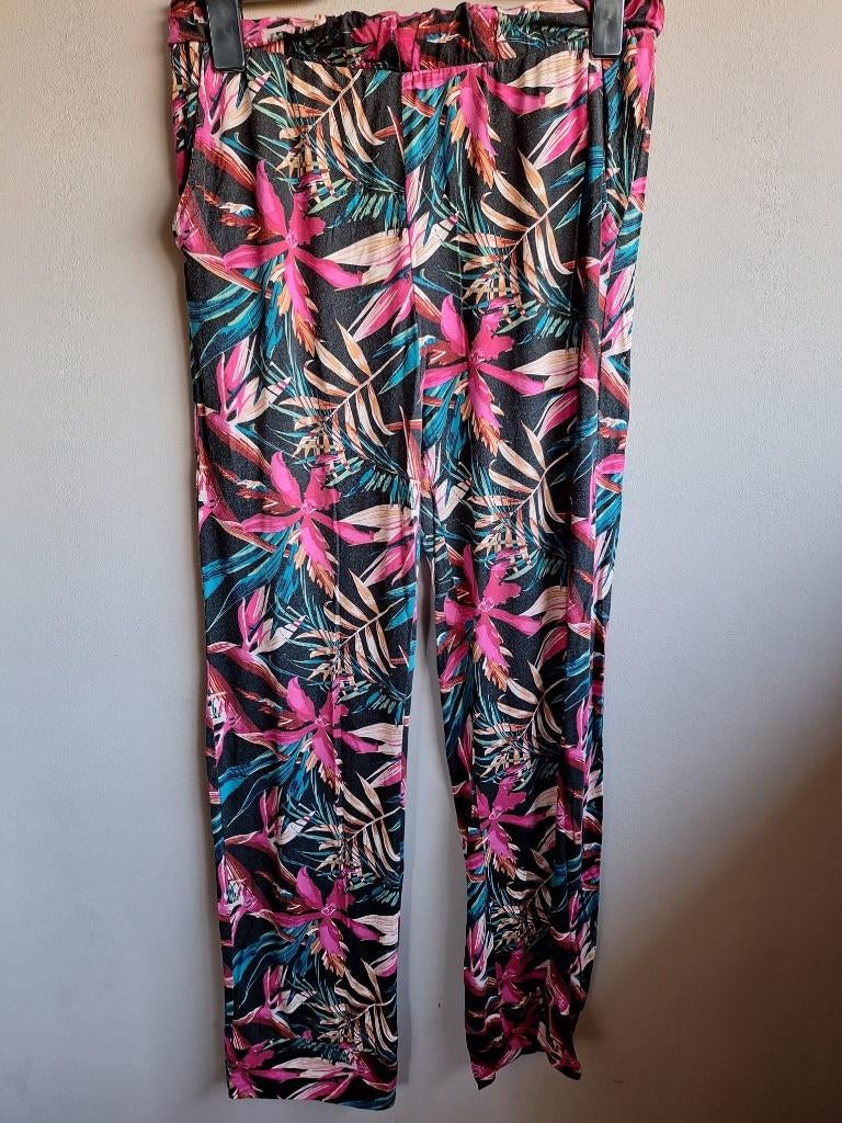 Kleurrijke stretch broek print van 9th Avenue, maat L, Kleding | Dames, 9th Avenue, Maat 42/44 (L), Ophalen of Verzenden, Zo goed als nieuw