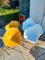 4 eetkamerstoelen  kunststof voor binnen of buiten, Huis en Inrichting, Stoelen, Ophalen, Kunststof, Gebruikt, Wit