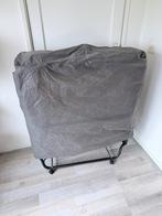 Opvouwbaar logeerbed met matras 90x200, Ophalen, Gebruikt, Eenpersoons, Wit