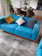 te koop 3 en 2,5 zits petrol blauw bankstel, Ophalen, Gebruikt, 75 tot 100 cm, Stof