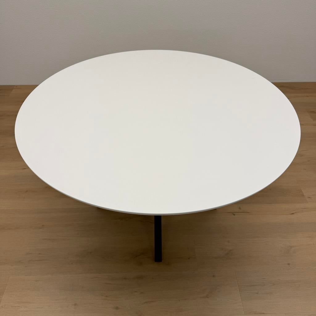 Ronde eettafel Fenix Bianco Malé 130cm - Direct Leverbaar, Rond, Ophalen of Verzenden, Zo goed als nieuw, Vijf personen of meer