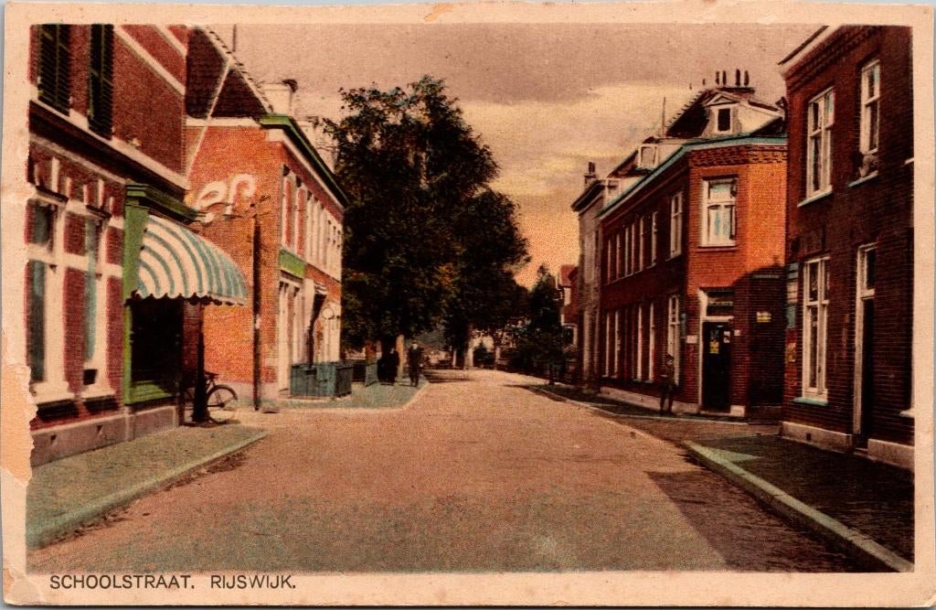 Rijswijk - Schoolstraat, Verzenden, 1920 tot 1940, Ongelopen, Zuid-Holland