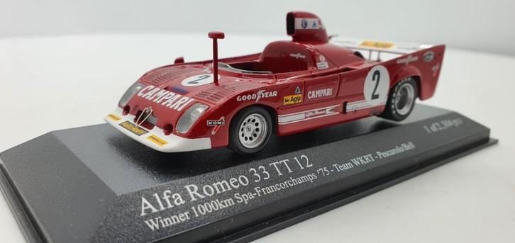 Minichamps Alfa Romeo 33 TT 12, Spa-Francochamps 1975, Hobby en Vrije tijd, Modelauto's | 1:43, Nieuw, Auto, MiniChamps, Ophalen of Verzenden
