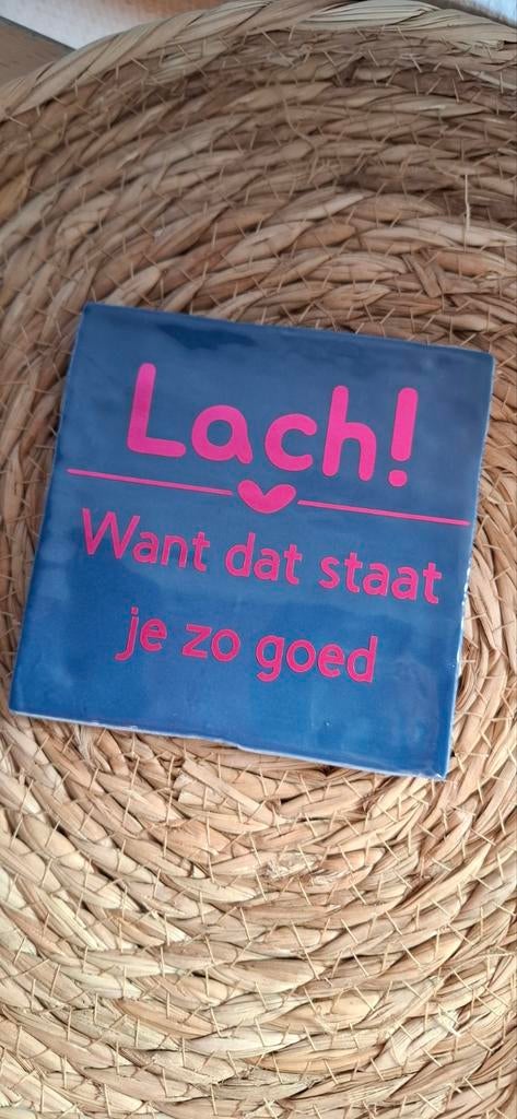 Tegeltje met tekst, Huis en Inrichting, Woonaccessoires | Tekstborden en Spreuken, Ophalen of Verzenden, Nieuw