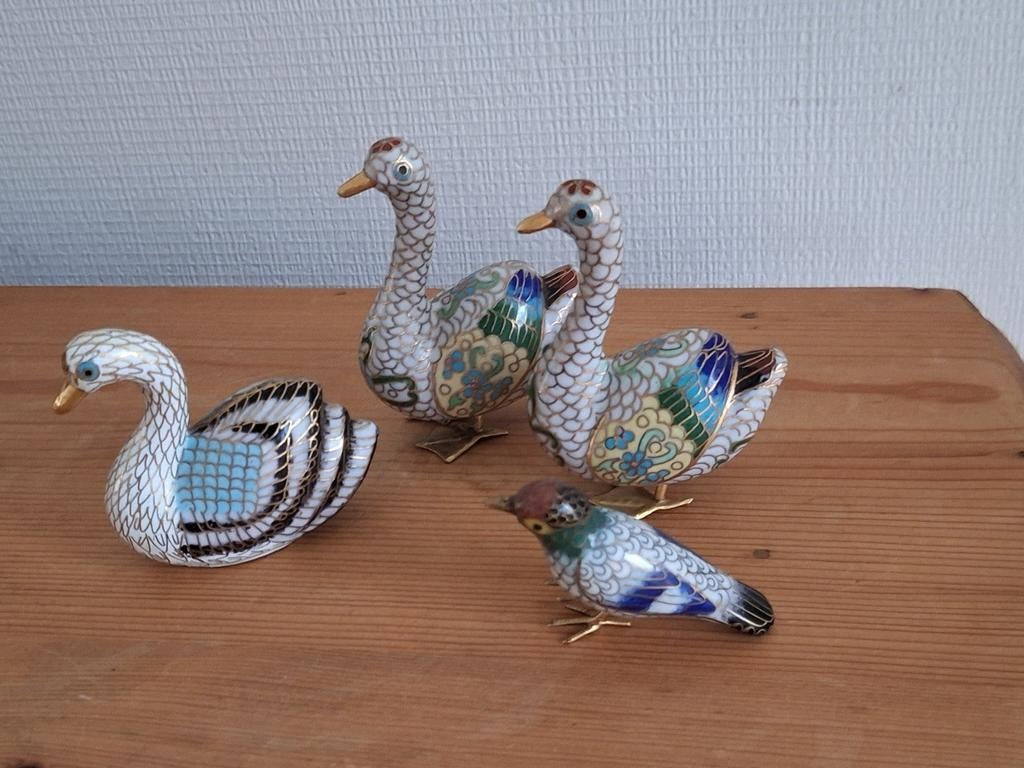 Cloisonne eendjes, Ophalen of Verzenden