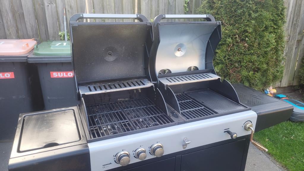 Hybride barbecue, gas en kolen, Ophalen