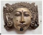 Indonesisch masker vorm Boeddha Shiva hoofd metaal, Ophalen of Verzenden