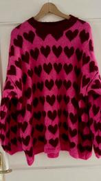 Zachte trui met hartjes roze rood, maat 48-50 nieuw, Ophalen of Verzenden, Nieuw, Maat 46/48 (XL) of groter, Roze