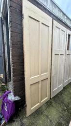 Vier houten paneeldeuren., Doe-het-zelf en Verbouw, Deuren en Horren, Ophalen, Gebruikt, Binnendeur, 200 tot 215 cm