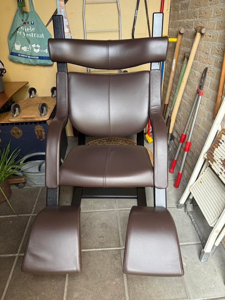 Varier Gravity Balans stoel - Ergonomisch en Comfortabel, Ophalen, Gebruikt, Bruin, Leer