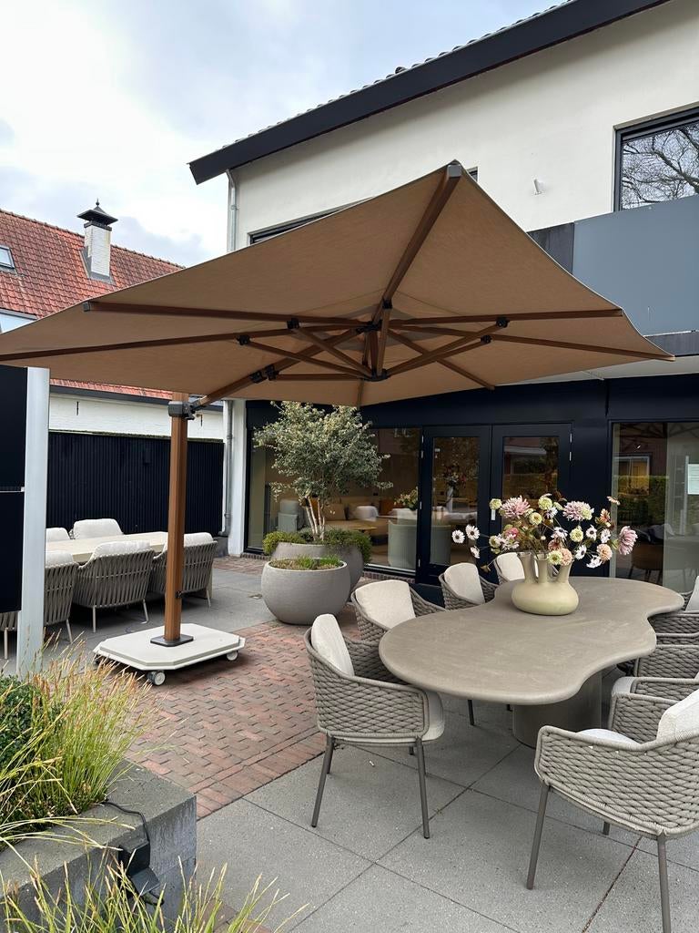 Jardinico Parasol JCP.402 - 425x300 cm - Showmodel, Ophalen, Zo goed als nieuw, 3 tot 4 meter, Zweefparasol
