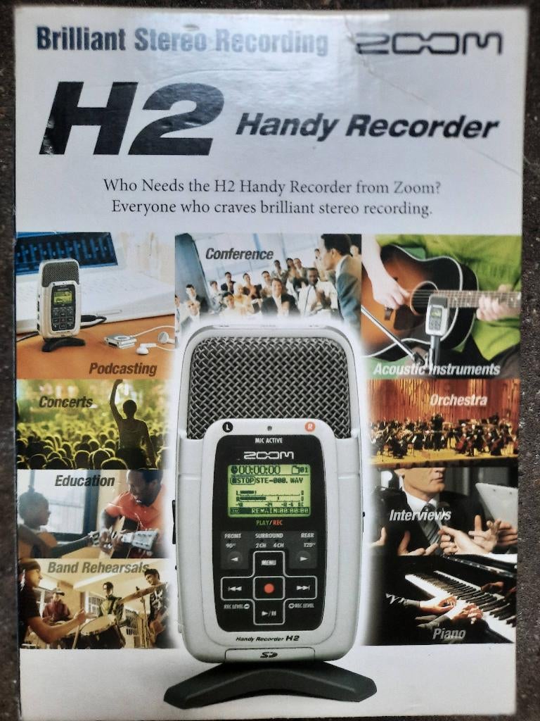 stem recorder microfoon 200 m handey recording H 2, Ophalen of Verzenden, Nieuw, Zangmicrofoon