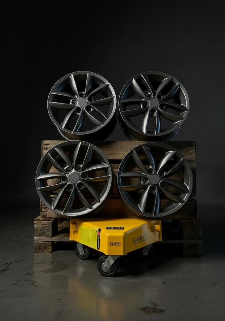 Te koop 4 zwarte velgen - 5 Gaats 17 inch er 21 5 x 120, Auto-onderdelen, Banden en Velgen, Ophalen, Gebruikt, Banden en Velgen