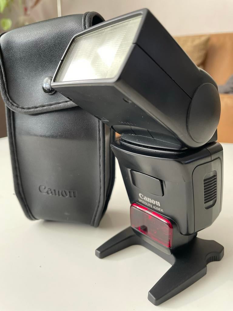 Canon Speedlite 420EX flitser, Ophalen of Verzenden, Gebruikt, Canon, Kantelbaar