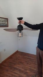 Plafondventilator met lamp te koop, Ophalen, Zo goed als nieuw, Hout, Industrieel