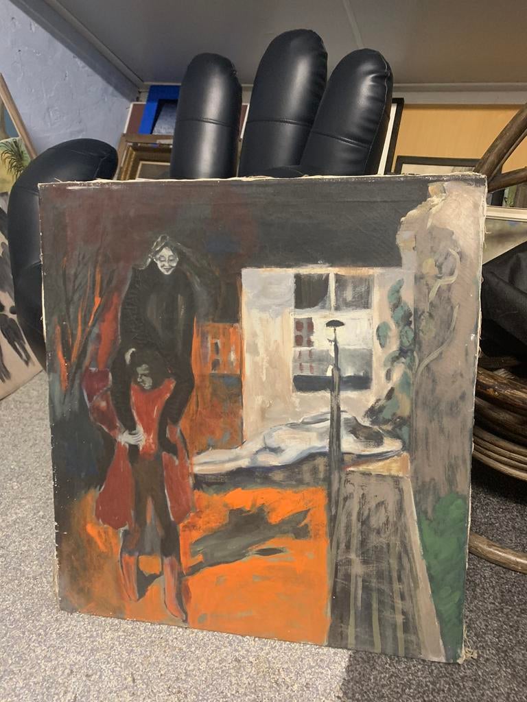 Oud impressionistisch schilderij, Ophalen