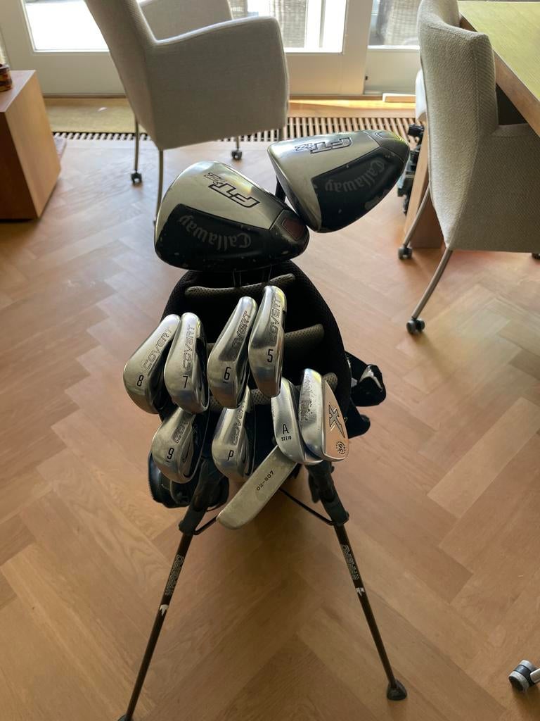 Complete Golfset: Callaway  Woods, Nike IJzers, Putter & Tas, Sport en Fitness, Golf, Ophalen, Gebruikt, Set, Callaway