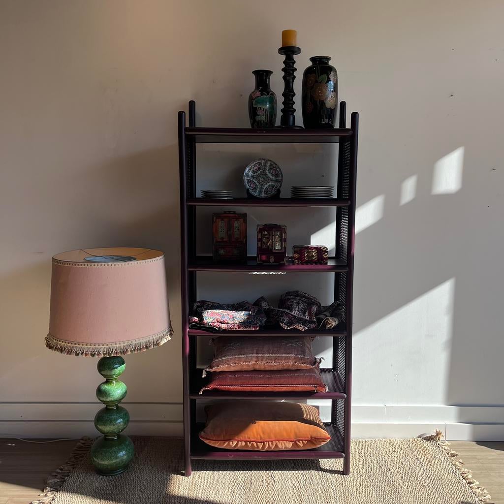 Manou rotan bamboe boekenkast stelling Vintage, Ophalen, Vintage, 50 tot 100 cm, Zo goed als nieuw