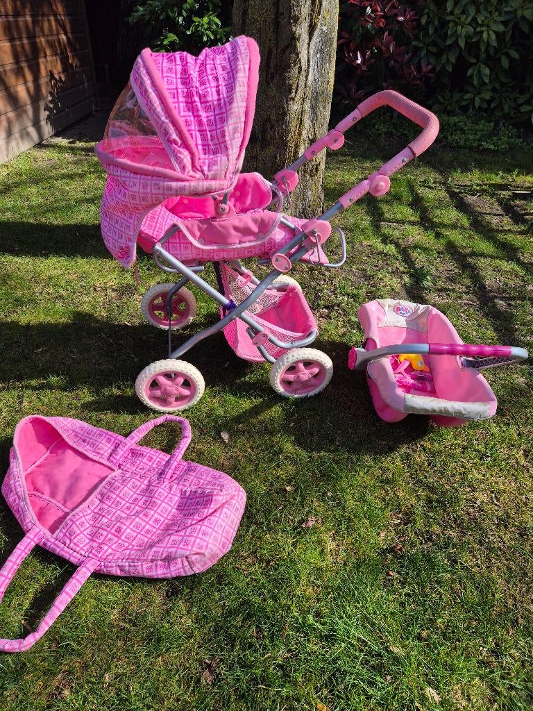 Baby born poppenwagen met accessoires, Ophalen, Gebruikt, Overige typen