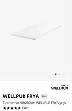 Twee stuks nieuwe WELLPUR FRYA memoryfoam topmatras 90x200, Ophalen, 90 cm, Eenpersoons, Zo goed als nieuw