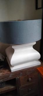 Zware massieve tafellamp, 25 tot 50 cm, Wit, Rond, Ophalen of Verzenden