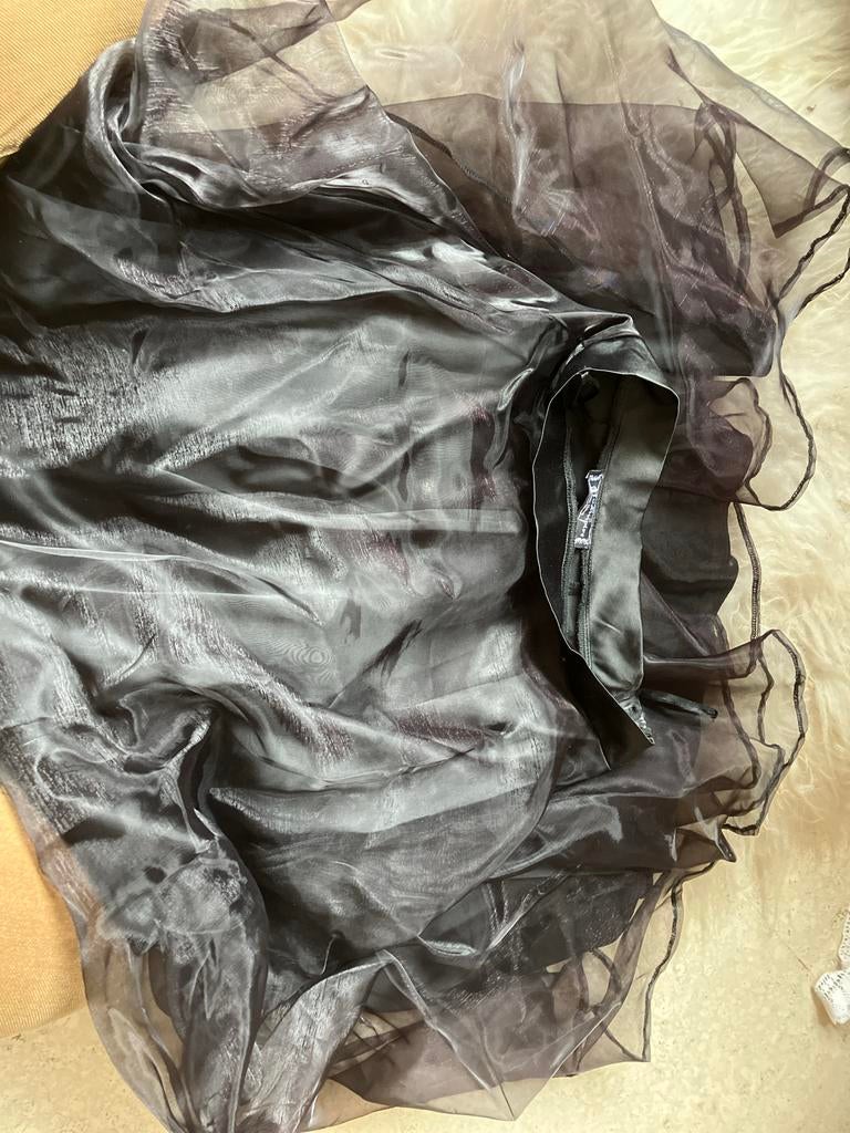 Zwarte Organza Rok - Elegant & Feestelijk mt 36, Kleding | Dames, Maat 38/40 (M), Zwart, Ophalen of Verzenden, Zo goed als nieuw