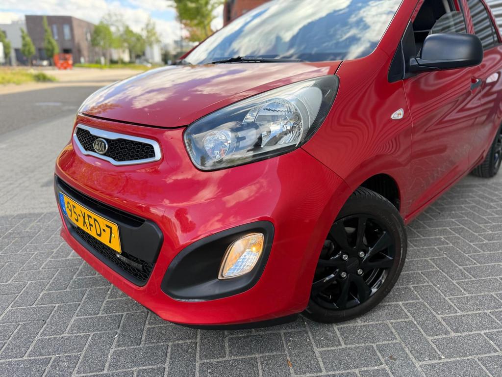 Kia Picanto 1.0 CVVT (bj 2012) 5-DEURS AIRCO/124000 KM/ZUINI, Voorwielaandrijving, Euro 5, Stof, Gebruikt