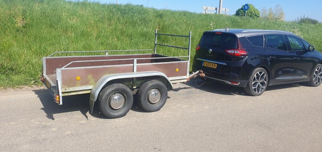 Tandemas aanhanger 2.55 x 1.35m Solide, Ophalen of Verzenden, Gebruikt