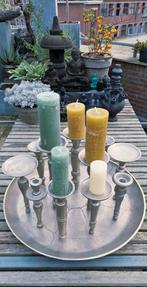 Design plateau kandelaar, Huis en Inrichting, Woonaccessoires | Kandelaars en Kaarsen, Ophalen of Verzenden, Metaal, Minder dan 25 cm