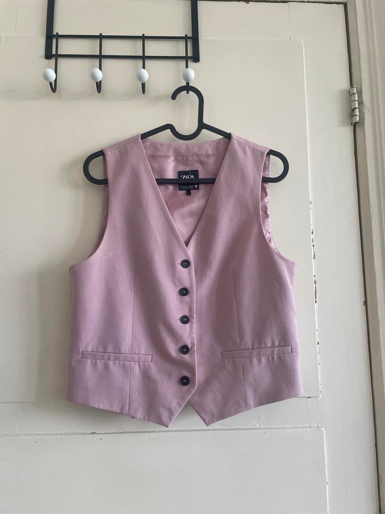 Roze mouwloze vest van Zara, Kleding | Dames, Overige Dameskleding, Ophalen of Verzenden, Zo goed als nieuw