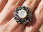 925 zilveren ring parelmoer markasiet maat 17,25 - Vanoli, Nieuw, Met edelsteen, 17 tot 18, Ophalen of Verzenden