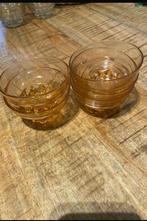 Vintage Amberkleurige Dessertschalen (5stuks), Antiek en Kunst, Ophalen of Verzenden