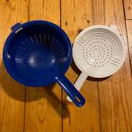 TUPPERWARE DUBBEL VERGIET POOTJES BLAUW, Huis en Inrichting, Keuken | Tupperware, Ophalen of Verzenden, Zo goed als nieuw, Blauw