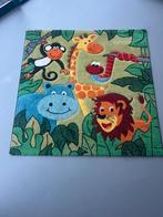 Leuk kinder tapijt met jungle dieren, Huis en Inrichting, Stoffering | Tapijten en Kleden, Vierkant, Ophalen of Verzenden, Zo goed als nieuw