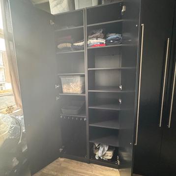 Ikea Pax kast zwartbruin met 2 deuren - afbeelding 4