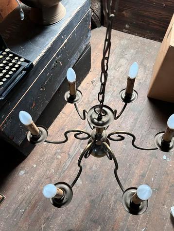6-arms messing kroonluchter beschikbaar voor biedingen