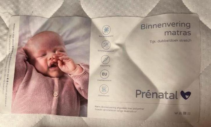 Prenatal binnenvering matras baby bed, Kinderen en Baby's, Kinderkamer | Bedden, Zo goed als nieuw, Minder dan 140 cm, Minder dan 70 cm