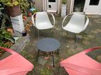 4 Italiaanse Design Tuinstoelen, Ophalen, Gebruikt, Kunststof, Stapelbaar