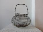Oud brocante Frans eiermandje draadmandje, Ophalen of Verzenden