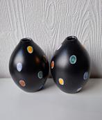 Zeldzaam stel Gouda plateel Regina Bolero vaasjes, Ophalen of Verzenden