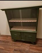 Unieke vintage vitrinekastje uit grootmoeders tijd., Huis en Inrichting, Kasten | Vitrinekasten, Ophalen, Gebruikt, 50 tot 100 cm