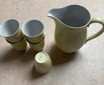 Huizer aardewerk kan met 5 bekers, Ophalen of Verzenden